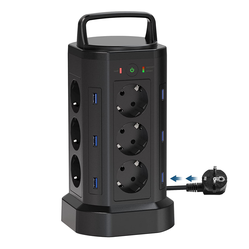 German standard 12 position vertical socket with USB