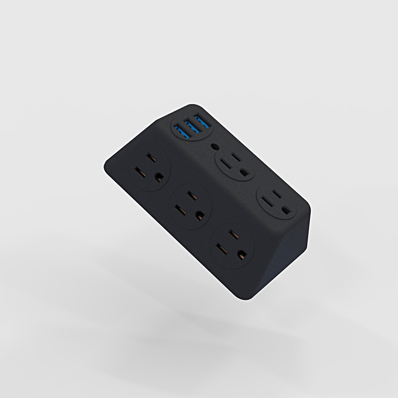 USA Wall Socket with 8 Outlets 3 USB Ports