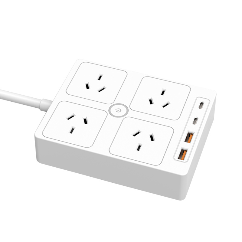 CE Certificate 4 Outlet 3 USB Surge Protector Extension Socket