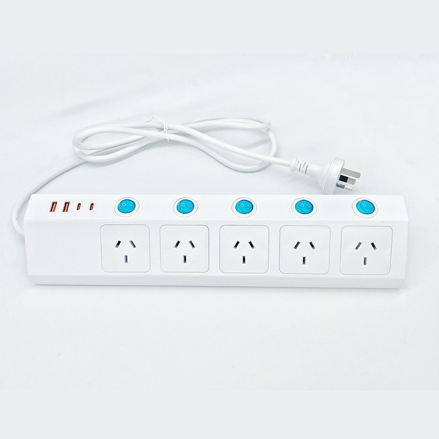 9 Way SAA Surge Protector Extension Socket with USB Type C Ports