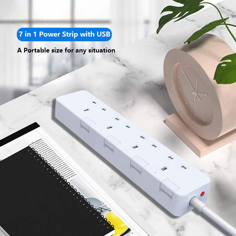 OEM 4 Outlet 3 USB Ports Factory Price Extension Socket