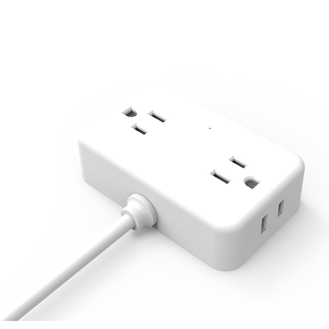 Black 4 Outlet Us Surge Protector Miniature Travel Power Strips with 2USB-a + 2USB- Type C Charger