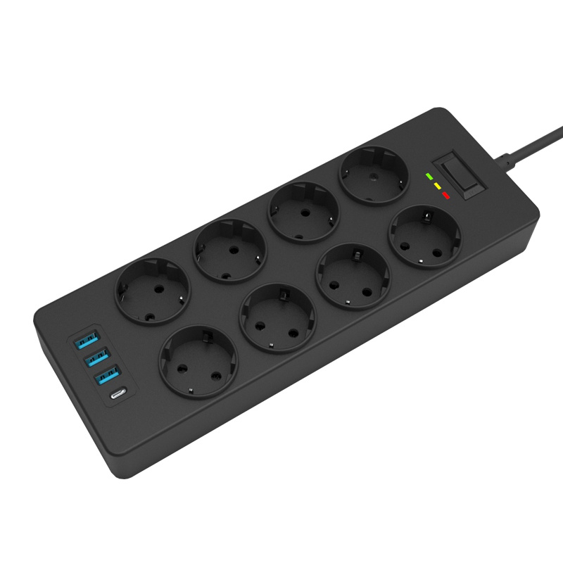 UK CE Multiple Extension Socket with 4 USB Ports