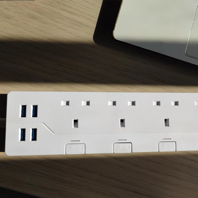 BS Surge Protector Extension Socket with 4 Outlets and 4 USB Ports