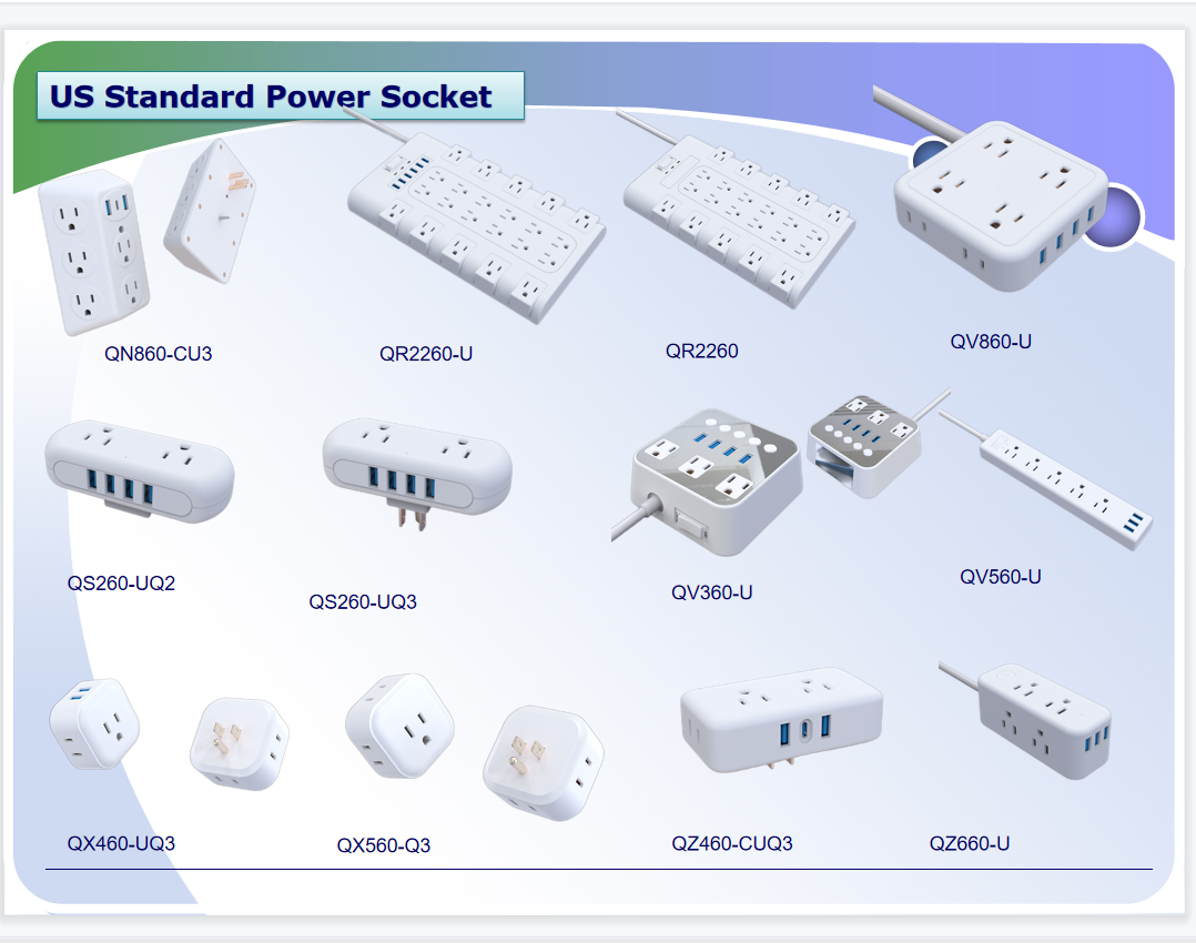 8 Outlets 4 USB Ports BS Surge Protector Extension Socket