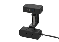 10 Outlet US Surge Protector Desk Multi Plug Socket with 2USB-A + 2USB-C Charge