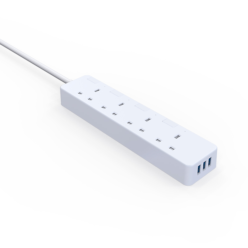 QE480-U 4 Outlet BS Surge Protector with 43 USB Charge