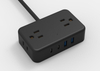 Black 4 Outlet Us Surge Protector Miniature Travel Power Strips with 2USB-a + 2USB- Type C Charger