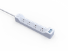 Home, Office, Dorm Essentials 7 Outlet Splitter BS Surge Protector with 3 USB Charger Multi-socket Power Strip