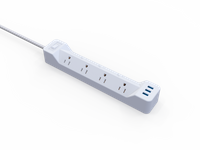 Home, Office, Dorm Essentials 7 Outlet Splitter BS Surge Protector with 3 USB Charger Multi-socket Power Strip