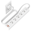  Factory wholesale New White 5 Outlet US Surge Protector Power Strip with 3 USB Charger