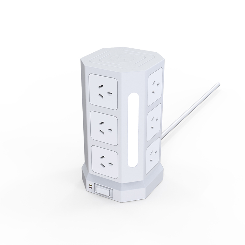 Australian standard 12 position vertical socket with USB