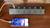 USA Ofiice Wall 5 Outlet and Switch US Surge Protector Extension Power Strip with 4 USB Charge 