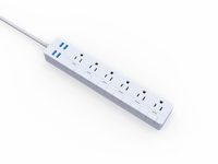 USA 6 Outlet and Switch US Surge Protector Power Extension Socket with 4 USB Charge