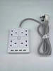 UK 4 way BS Surge Protector Extension Square Socket with 4 USB Charge