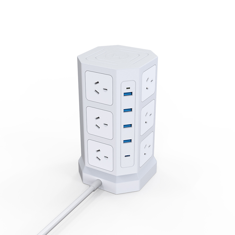 Australian standard 12 position vertical socket with USB