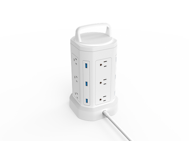 USA 12 Outlet Three-story Tower type US Surge Protector Three-story Tower Power Strip with 6 USB Charge 