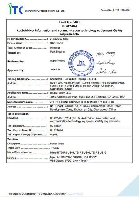 certificates of compliance