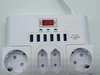 Ultra-high efficiency 18 way German Surge Protector Europe Extension Sockets with 6 USB charge 